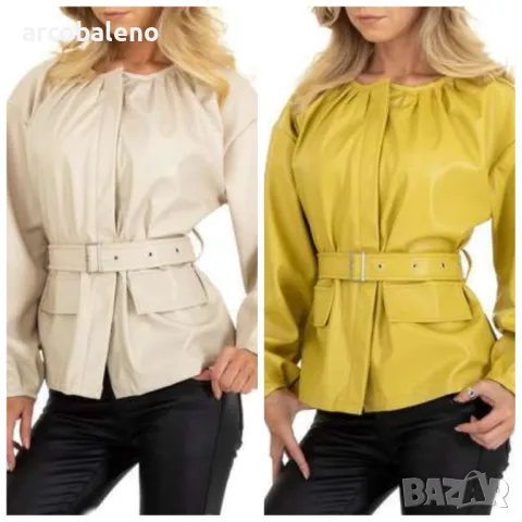 Ликвидация! Дамско кожено яке, 2цвята 