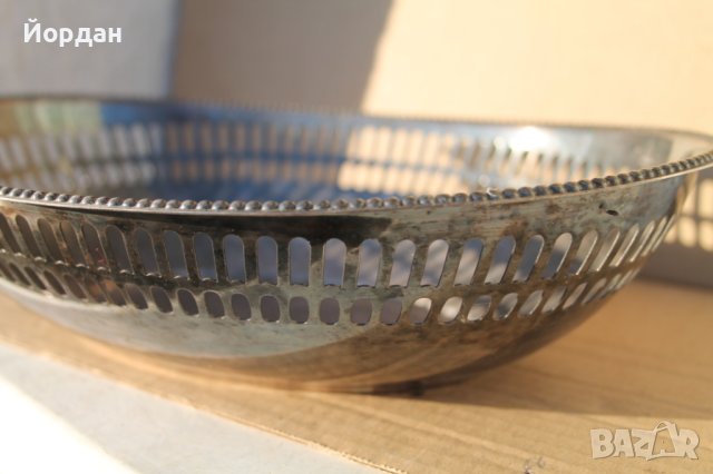 Посребрена фруктиера , снимка 4 - Антикварни и старинни предмети - 44420816