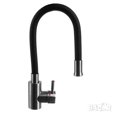 Гъвкав смесител за кухня / Черен смесител за кухня с гъвкав чучур, снимка 2 - Други - 53557009