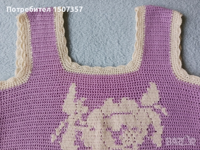 Блуза - нова, плетена на 1 кука, снимка 3 - Тениски - 51455254