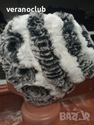 Чинчила Дамска шапка Естествен косъм, снимка 3 - Шапки - 42656174