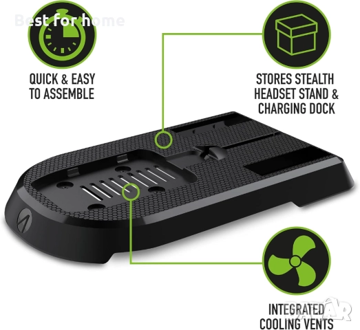 Зарядна станция Stealth SX-C60 Black със стойка за слушалки за XBOX ONE, снимка 3 - Аксесоари - 52985899