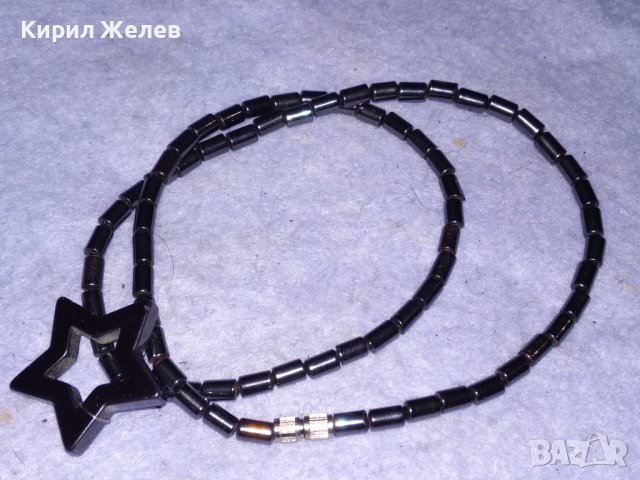 ЗВЕЗДОВИДНО ШИКОЗНО КОЛИЕ от ПОЛИРАНИ КАМЪНИ ХЕМАТИТ ХЕНД МЕЙД ИЗРАБОТКА МОДНО БИЖУ 38829, снимка 10 - Колиета, медальони, синджири - 41861374