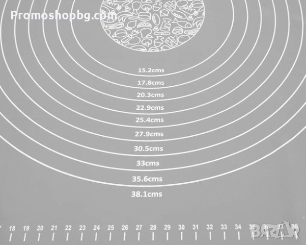 Силиконова подложка за месене Ruhhy - 64x45см, Сива, снимка 4 - Други - 41716284