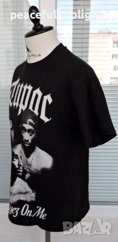 2PAC Tupac All Eyes On Me Short Sleeve T Shirt Men’s Size Small, снимка 5 - Тениски - 50838102
