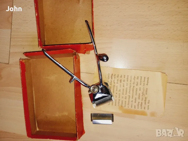 Антика Ръчна Машинка за Подстригване на Коса 1950те Англия, снимка 8 - Други - 49831753