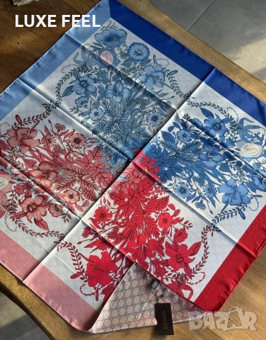 Дамски Шалове - Коприна ⚜️ Gucci , снимка 5 - Шалове - 53021487