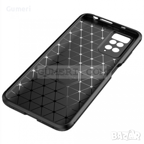 Xiaomi Redmi Note 11 Противоударен Силиконов Гръб Със Защита За Задната Камера - Карбон, снимка 5 - Калъфи, кейсове - 36235708