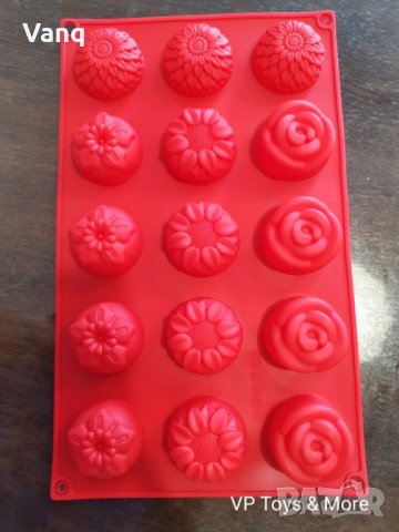 Силиконов молд цветя, животни, звезди за печене, шоколад и др