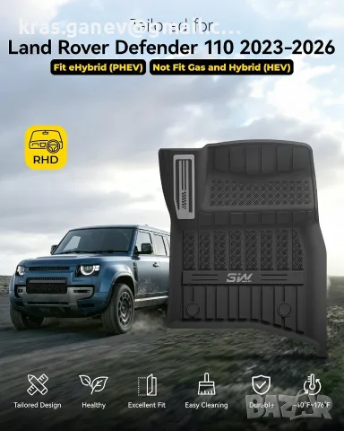 3W стелки за под и багажник за Land Rover Defender 110 (2023–2026), снимка 2 - Аксесоари и консумативи - 56012549