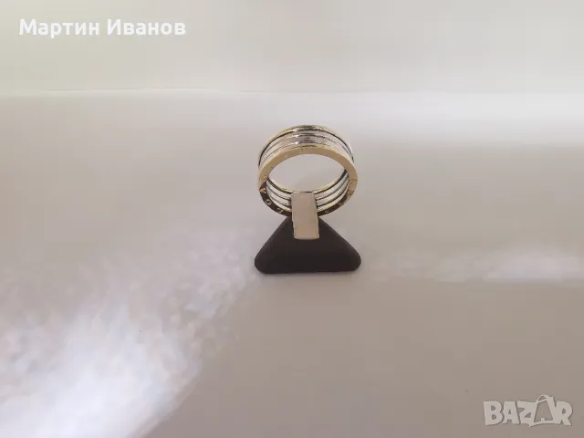 Златна халка бяло и жълто BYLGARI 1