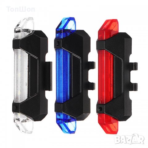 LED - USB Стоп , Фенер , светлоотразител за Велосипед , колело - 3 цвята, снимка 4 - Аксесоари за велосипеди - 24616947