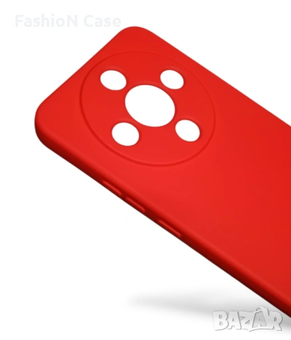 Huawei Honor magic 8 lite Премиум силиконов Червен кейс с мека велурена вътрешност, снимка 3 - Калъфи, кейсове - 53752201