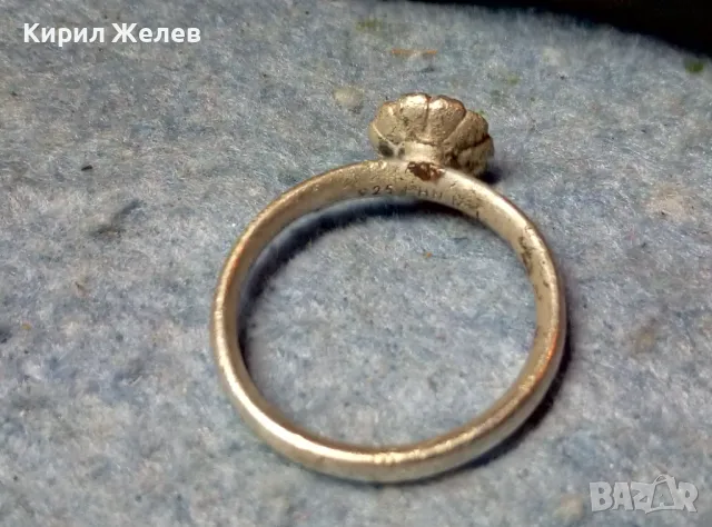 SPINNING Марков СРЕБЪРЕН ПРЪСТЕН СРЕБРО 925 с ЩЕМПЕЛ на БИЖУТЕРА БУТИКОВО БИЖУ РЪЧНА РАБОТА 38596, снимка 4 - Пръстени - 49153627