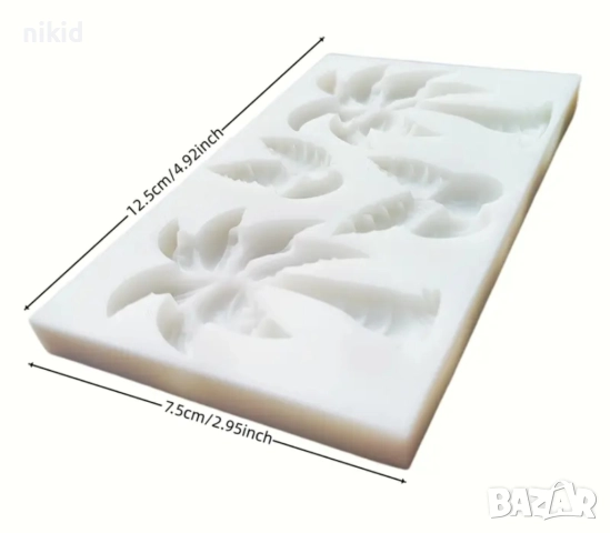 Палма Палми кокосово дърво кокосов орех силиконов молд форма фондан декор украса, снимка 3 - Форми - 52530280