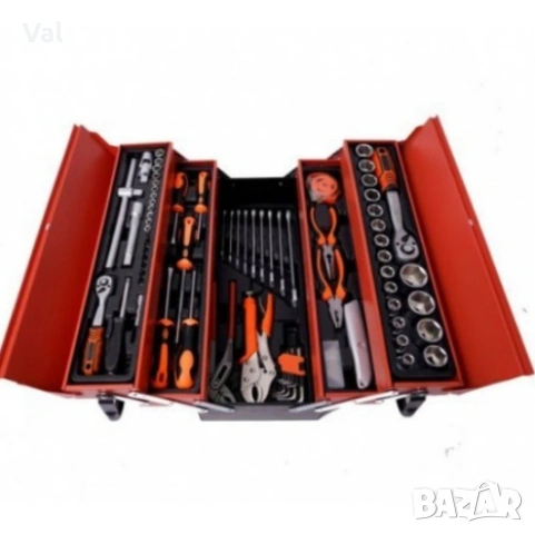 Комплект инструменти 147 бр. в метален куфар, снимка 2 - Куфари с инструменти - 53669730