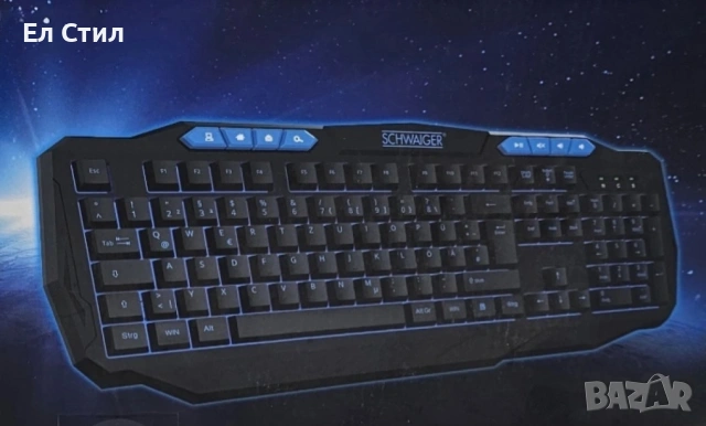 Гейминг клавиатура със синя подстветка GT200, снимка 4 - Клавиатури и мишки - 53611876