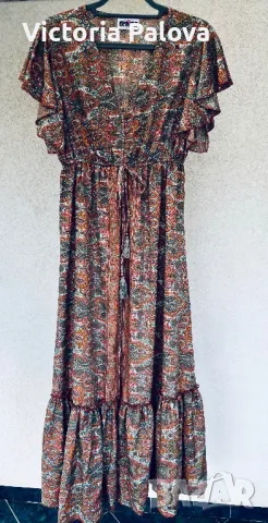 Красива рокля  SHIC ETHNIC vintage silk, снимка 2 - Рокли - 47349342