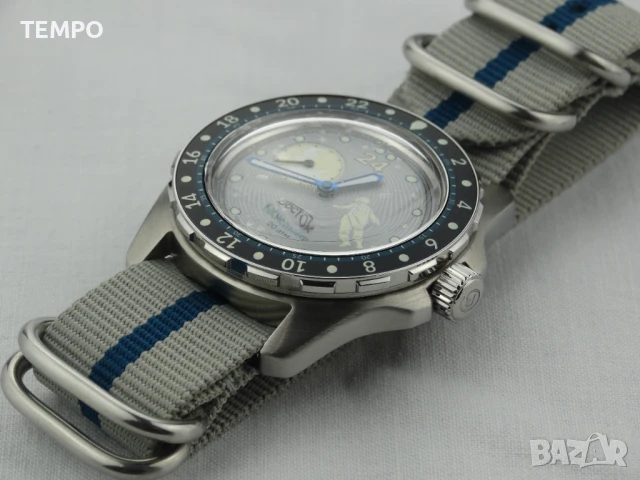 ВОСТОК АМФИБИЯ АВТОМАТИЧЕН ref: 14039Б - “КОСМОДАЙВЕР” - “LUNA DUDE” 2 - 24 ЧАСА - ЛИМИТИРАН 2000 бр, снимка 2 - Мъжки - 51304500