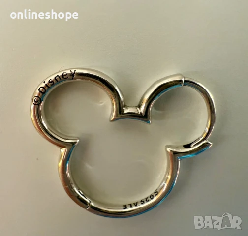 ALE S925 Сребърни обеци Pandora Disney Mickey Mouse , снимка 5 - Обеци - 50975782