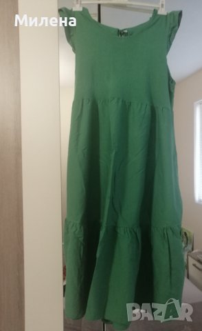 Зелена миди рокля, снимка 3 - Рокли - 41979029