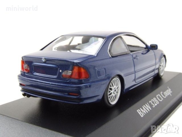 BMW 3er E46 Coupe 1999 - мащаб 1:43 на Maxichamps моделът е нов в PVC дисплей-кейс, снимка 11 - Колекции - 44475169