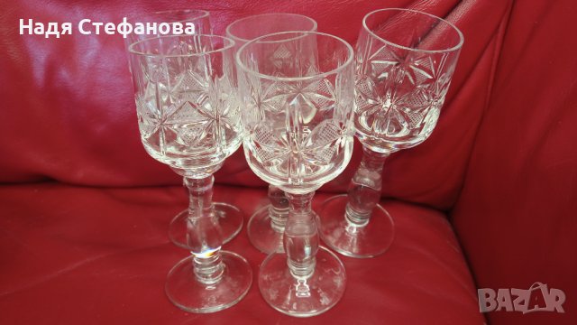 Кристални чаши различни по 5 бр, снимка 4 - Чаши - 44198947