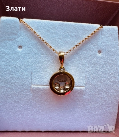 Златно колие 14 к по модел на Chopard , снимка 1