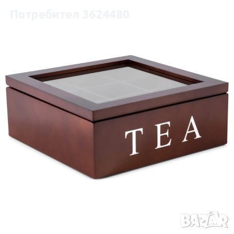 Дървена кутия за чай  венге, снимка 1 - Други стоки за дома - 42500743