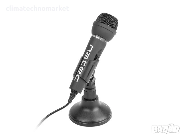Микрофон, Natec microphone adder black, снимка 1