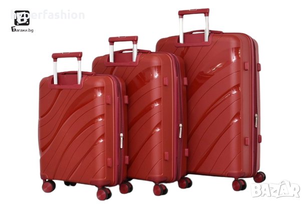 Куфари от полипропилен в три размера, няколко цвята, КОД: 4002, снимка 9 - Куфари - 41861294