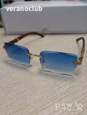 Сини очила без рамки 2023, снимка 4 - Слънчеви и диоптрични очила - 40315150