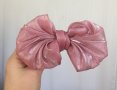 Розова голяма Шнола за Коса Аксесоар Фиба, снимка 4