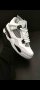 Nike Air Jordan Retro 4 Military Black White Panda Размер 37.5 Номер 23.5см Дамски Обувки Бели, снимка 5