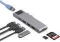 ZIKE USB C Hub Ethernet, 7 в 2 USB C докинг станция за MacBook, снимка 1 - Лаптоп аксесоари - 40959160