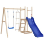 vidaXL Детска люлка с въжена стълба, синя, 37x15 см, PE(SKU:91780