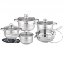 Комплект съдове за готвене, Cheffinger, 12 части, неръждаема стомана, снимка 1