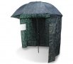 Чадър с тента NGT 45inc Camo Brolly Tent