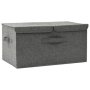 vidaXL Кутия за съхранение, текстил, 50x30x25 см, антрацит（SKU:332912