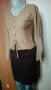 Комплект от джинсова пола и бежова интересна блуза/жилетка🍀❤M, МL❤🍀арт.4062