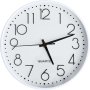 Стенен часовник декоративен модерен кръгъл , безшумен, без тиктакане, 10-инчов, с батерии, бял, снимка 1