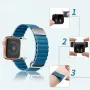 Луксозна кожена каишка с магнит за Apple Watch ULTRA/SE/10/9/8/7/6/5/4, снимка 7