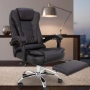 Ергономичен въртящ се офис стол с масаж и поставка за крака, снимка 4