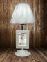 Акумулаторна LED настолна нощна лампа с огледало, снимка с абажур и тъч бутони., снимка 1 - Настолни лампи - 33871072
