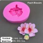 Прасковен цвят цвете силиконов молд форма фондан гипс сапун декор, снимка 1 - Форми - 44325542