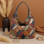 Дамска чанта с уникален пачуърк дизайн, снимка 4