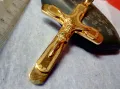 ПОЗЛАТЕНО НАГРЪДНО РАЗПЯТИЕ КРЪСТ от БЛАГОРОДНА СТОМАНА с ОРНАМЕНТИКА 45603, снимка 10