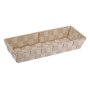 Плетена кошница за съхранение, Бежова, 36x14x6 см