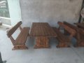 Баварски комплект маса с две пейки, снимка 10
