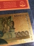 Позлатена с 24 карата злато рядка банкнота 1000 лева 1994 г със сертификат поредни сериини номера , снимка 6